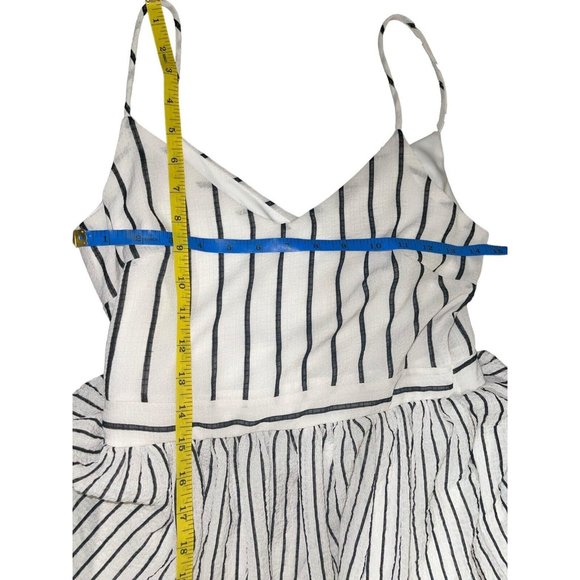 JUST ME Women's Size Small Black and Maxi Striped Tiered Maxi Dress … - Picture 6 of 16